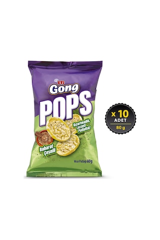 Eti Gong Pops Baharat Çeşnili 10 x 80 G