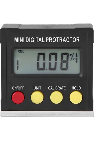 Moveevo Kompakt Dijital Açı Ölçer - Yüksek Hassasiyetli Manyetik Eğim Ölçüm Cihazı