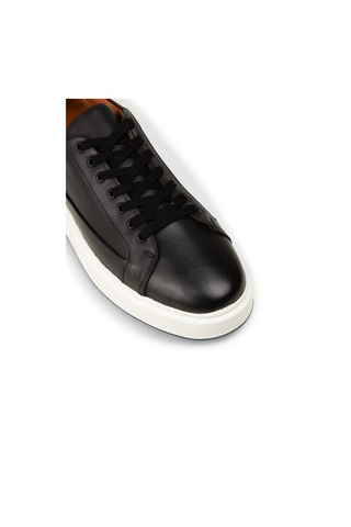 Deery Erkek Siyah Hakiki Deri Sneaker Ayakkabı - E4482msyhc01