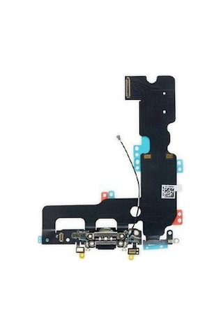 Apple Uyumlu iPhone 7 Plus Şarj Soketi Kulaklık Mikrofon Film Bordu Siyah
