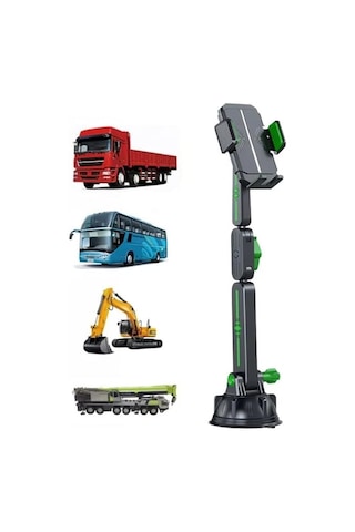 Microcase Tır Kamyon Otobüs Otomobil İçi Vantuzlu Ayarlanabilir 360 Dönerli Telefon Tutucu - Al5076 1