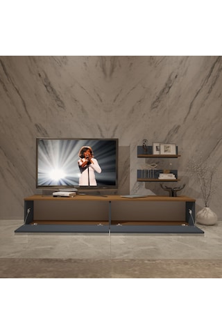 Decoraktiv Eko 4 Mdf Std Tv Ünitesi Tv Sehpası Ceviz - Antrasit