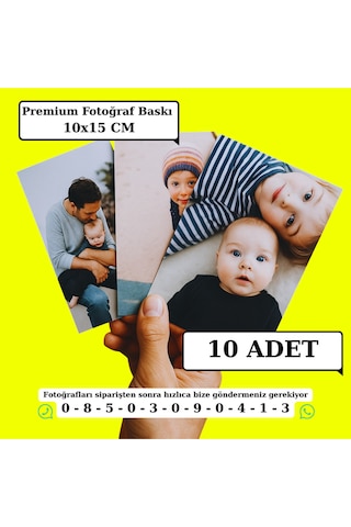 Kişiye Özel Premium Fotoğraf Baskı 10 Adet 10x15 Cm