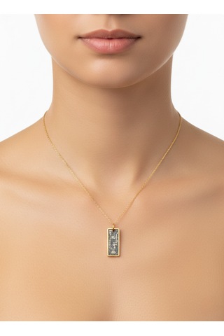 G&a Jewels - Mystic Symbols - 925 Ayar Oksitli Yaldız Altın Kaplama Gümüş Kolye Altın - Gümüş