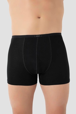 Marivento Özel Seri Rahat İç Ten Rengi Erkek İnce Bel Lastikli Bambu Boxer Siyah 5'li Paket