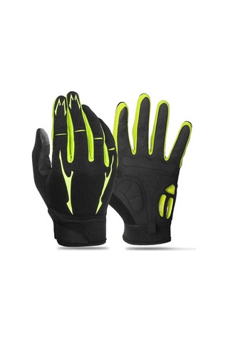 Vkemall Sürekli Dokunmatik Ekranlı Bisiklet Eldiveni - Xl Siyah Yeşil - Şok Emici Jel Ve Sbr Malzeme - Outdoor Sporlar İçin - Soluk Ve Dayanıklı Çok Renkli