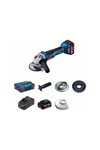 Bosch Professional GWS 18V-10 5.0Ah Çift Akülü Taşlama Makinesi - L-Boxx - 06019J4004