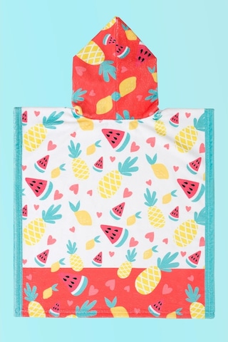 Unisex Çocuk Bebek Kapşonlu Plaj Havlusu Panço Havlu Deniz Havuz Havlusu Fruit