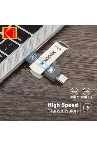.  Kodak K273  32 GB Type-C ve Usb 3.2 Type-C Çift Giriş Otg Flash Bellek