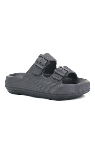 Tarzbu Çift Tokalı Siyah Unisex Terlik, Yumuşak Eva Taban, Günlük Kullanım Terlik Tarzbu14934 091 Sıyah