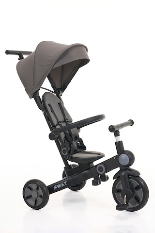 Flow 9in1 Smart Trike Çift Yönlü, Yatabilir, Katlanabilir, Denge Bisikleti Özellikli Bebek Ve Çocuk Bisikleti Gri