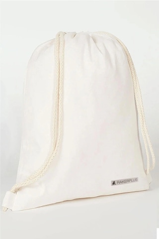 Rakerplus Krem 35x40 Cm Unisex Ham Bez Büzgülü Sırt Ayakkabı Çantası Natural