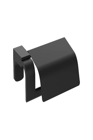 Maxiflow F1 Siyah Serisi Wc Kapaklı Kağıtlık Krom