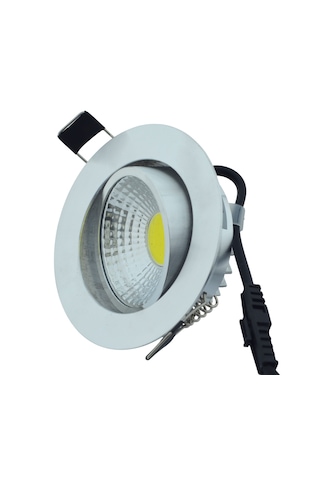 Horoz Electric Lilya 5w 6500k Cob Led Spot Armatür Mat Krom 2'li Set Hareketli Başlık & Alüminyum Gövde 2