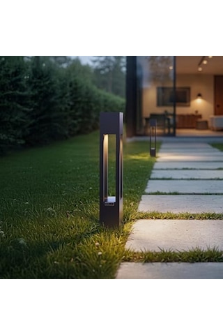 Aka Bahçe Aydınlatma Bollardı 60 Cm 4000k Doğal Beyaz Işık, Ip65 Su Geçirmez Alüminyum Dış Mekan Yolu, Villa, Peyzaj Ve Teras Led Direk Lambası Modern Dekoratif Tasarım Sku: Smgstk58a01f33d9