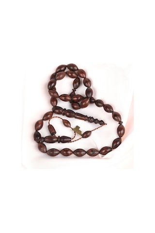 Yılan Ağacı Beyzi Kesim 8x14.5mm Tesbih Kahverengi