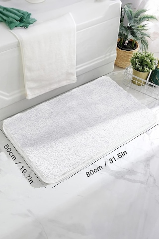 Brillahome Kaymaz Taban, Tekli Post Peluş Banyo Paspası, Kaymaz Taban 50 80 Cm 001