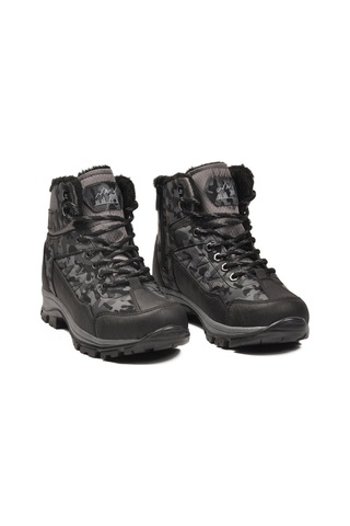 Füme İçi Kürklü Soğuğa Dirençli Kaymaz Taban Unisex Outdoor Bot 980 G Füme