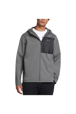 Under Armour Shield Hooded Erkek Ceket Gri