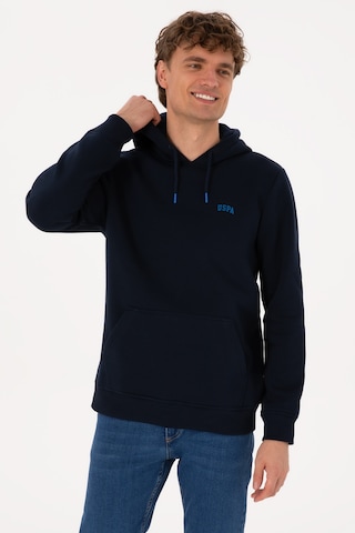 U.S. Polo Assn. Erkek Regular Fit Kapüşonlu Şardonlu Lacivert Basic Sweatshirt 50315582-VR033