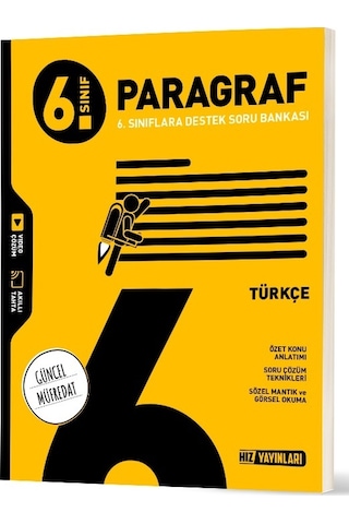 Hız Yayınları 2026 6. Sınıf Türkçe Paragraf Soru Bankası Yeni Müfredat Hız Yayınları 2026 6. Sınıf Türkçe Paragraf Soru Bankası Yeni Müfredat