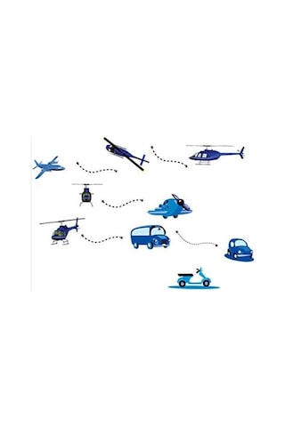 Uçak Uçak Duvar Sticker Çevre Koruma Su Geçirmez Taşınabilir Ev Dekorasyonu Vinil Çocuk Odası Çıkartması 80 105 Cm Şeffaf