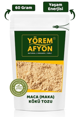 Yörem Afyon And Dağlarının Süper Kahramanı 4500 Rakım Hakiki Peru Maca Maka Kökü Tozu Lepidium Meyenii 60g