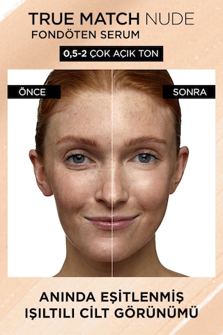 L'Oreal Paris True Match Nude Serum Fondöten 0.5 2 Very Light