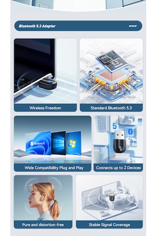 Essager 5.3 Süper Hızlı Ce/fc/rohs Lisans Usb Bluetooth Adaptör