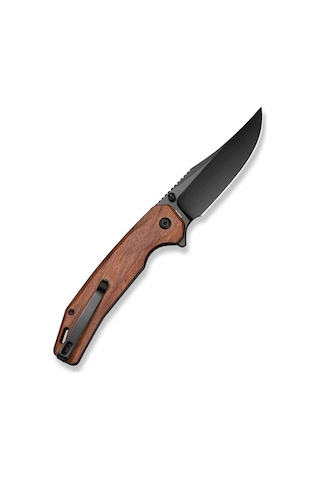 Sencut Vornix Guibourtia Wood Handle Black 9cr18mov Blade Kamp Çakı Kahverengi