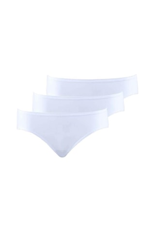 Blackspade Kadın Pamuklu 3'lü Paket Slip - Beyaz