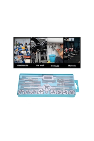 20 Parça Diş Açma Kılavuz Pafta Takımı Seti