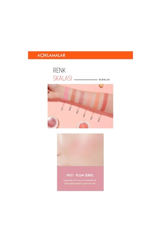 Missha A'PIEU Juicy-Pang Jelly Blusher Meyve Tonlarında Doğal Görünümlü Jel Allık PK01