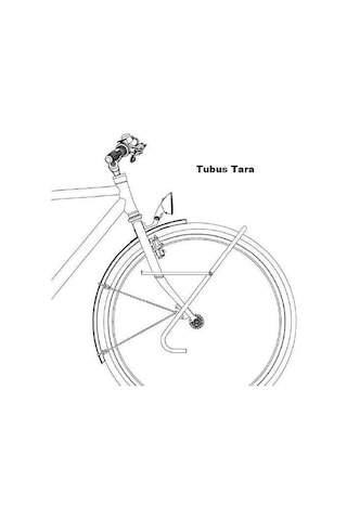 Tubus Tara Lowrider Çelik (CrMo) Ön Bagaj Siyah