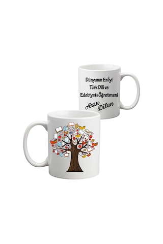 Edebiyat Öğretmenine Öğretmenler Günü Hediyesi Isimli Kupa Bardak (389370436)