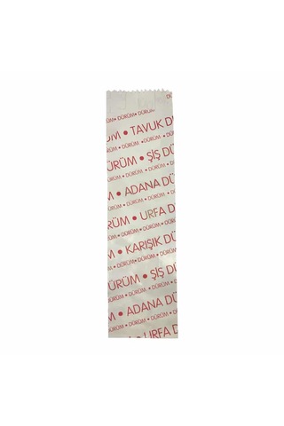 Şeylişeyler - Dürüm Kese Kağıdı 5 Kg Altı Kapaklı Baskılı Paket Servis Ambalaj Kağıdı