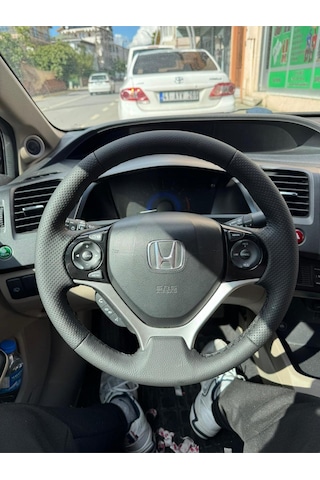 Honda Fb 7 Kaplama Deri Direksiyon Kılıfı Siyah