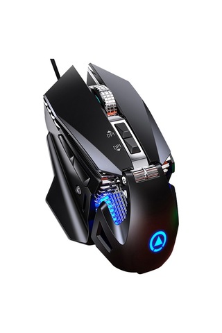 Yındıao G10 7200dpı 7 Modlu Ayarlanabilir 7 Tuşlu Rgb Işık Kablolu Metal Mekanik Sert Çekirdekli Makro Fare, Stil: Ses Sürümü Siyah Diğer