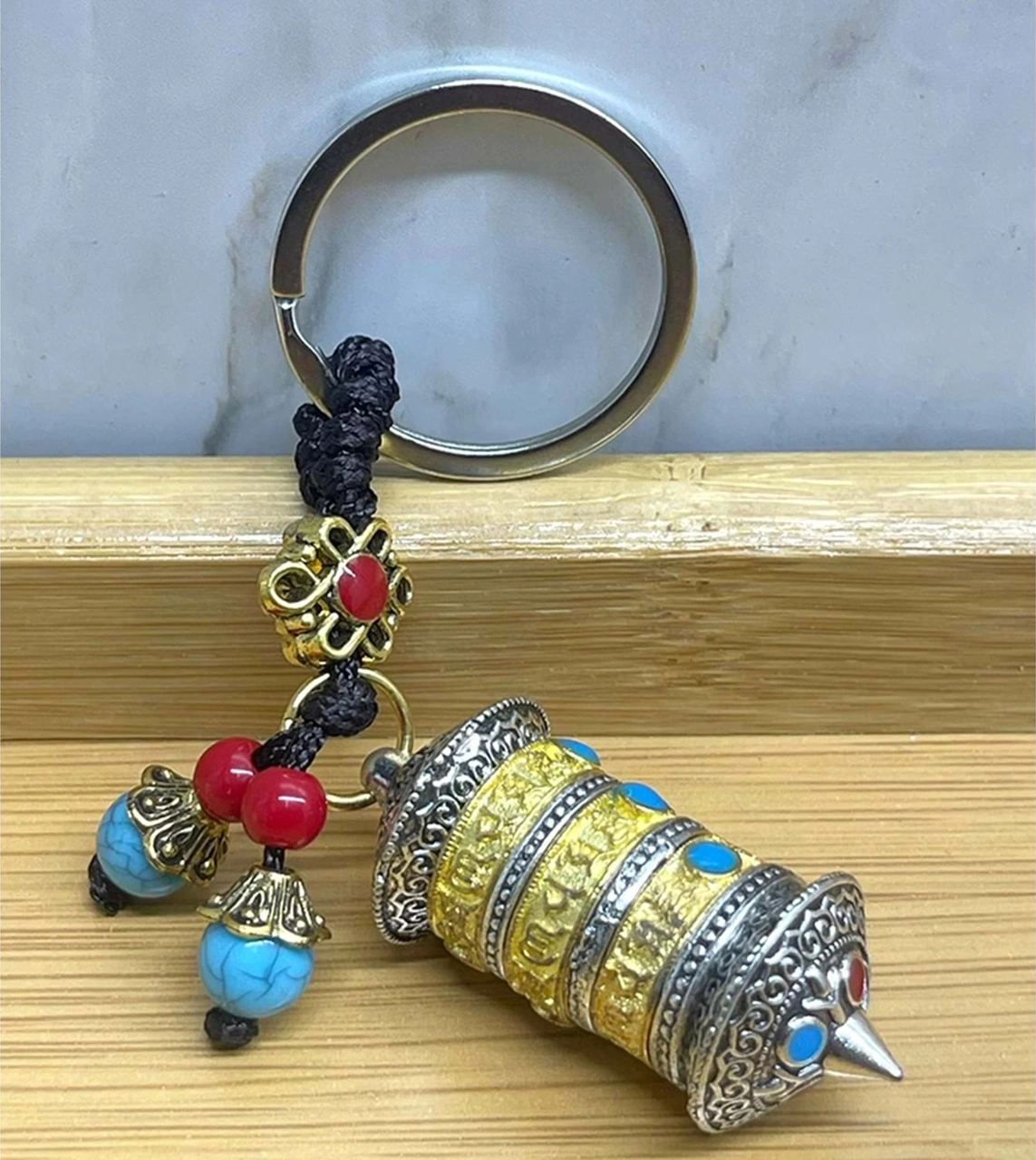Feng Shui Wu İyi Şanslar Çin Parası Servet Anahtarlık Araba Süs Şans Çarkı