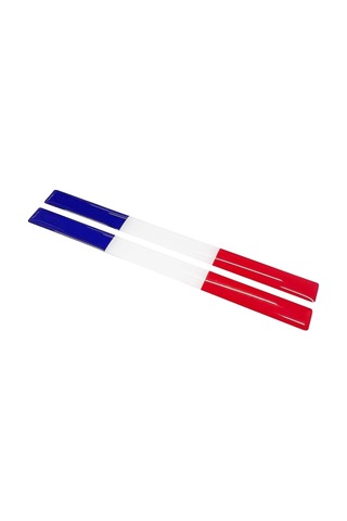 Fransa Bayrak 2'li Çubuk 3d Sticker