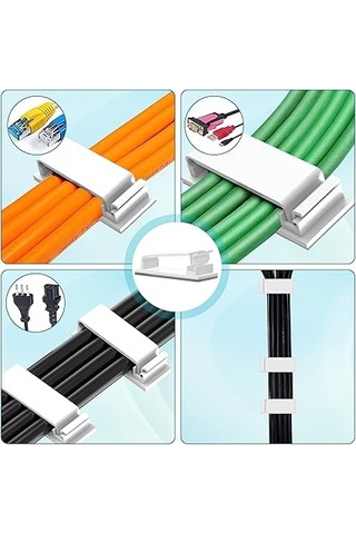 10 Adet Kendinden Yapışkanlı, Tutma Yeri, Tutucu, Dayanıklı Tutma Klipsleri, Tv İçin