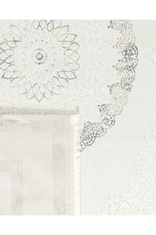 Madame Coco Mons Halı - Beyaz/gri - 80x300 Cm 8684427190326 Beyaz