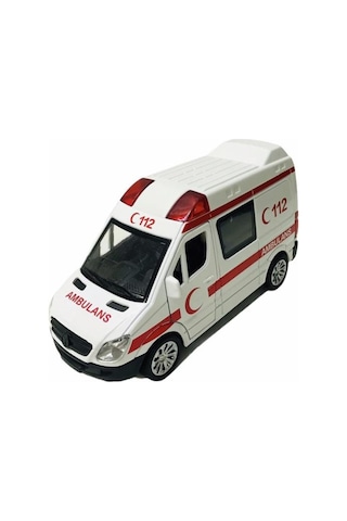 Vardem Sesli Işıklı Çek Bırak Metal Ambulans -  588b-ambulans