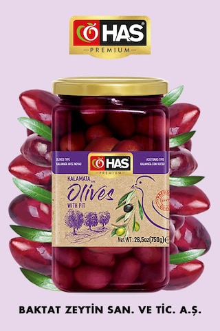 Has Premium Çekirdekli Kalamata Zeytin 850 G Has Premium Çekirdekli Kalamata Zeytin 850 G