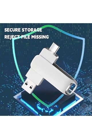 Metalik Kompakt Type-c Usb Flash Drive 64gb Çift Arabirim Ofis Ve Eğitim İçin Taşınabilir Depolama