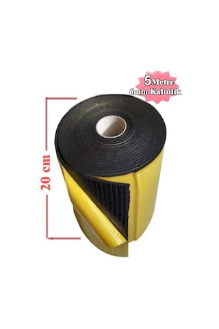 Araç Oto Ses Isı Yalıtım 20cmx5metre 6mm Yapışkanlı Kauçuk