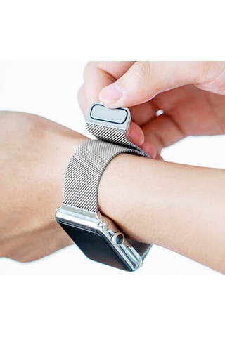 E2M Apple Uyumlu  Watch 38-40MM KRD-01 METAL HASIR LACIVERT KORDON
