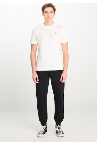 Lee Pamuk Regular Fit Normal Kesim Ribanalı Paça Siyah Jogger Pantolon
