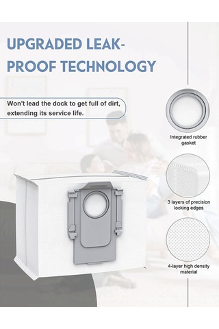 Leasetake Roborock S8 Pro Ultra Robot Süpürge Aksesuarları Ana Yan Fırça Hepa Filtre Paspas Bezi Toz Torbaları Yedek Parçalar