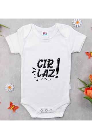 Bk Kids Cırlaz Tasarımlı Beyaz Bebek Body Zıbın-1 Çok Renkli
